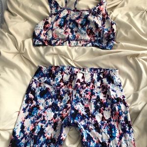 Calvin Klein workout set, capris and sports bra